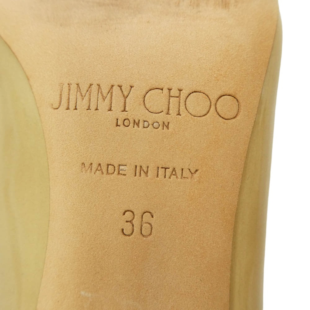 JIMMY CHOO ジミーチュウ エナメル ハイヒール パンプス ベージュ系 36【中古】