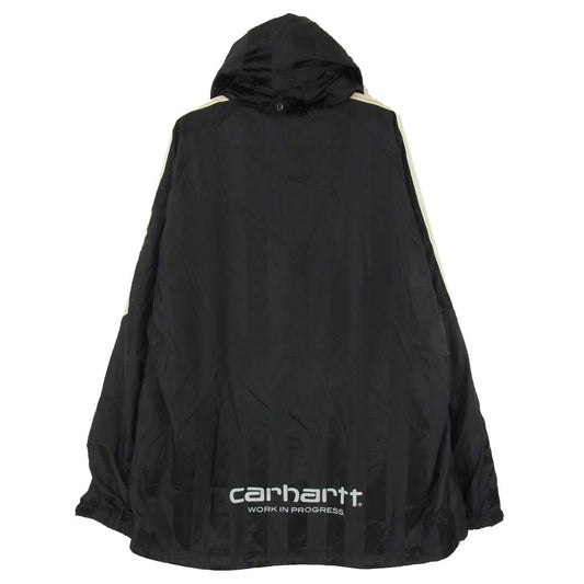 F.C.R.B. エフシーアールビー Carhartt カーハート 26SS FCRB-260121 × Carhartt WIP WARM-UP JACKET カーハート ワークインプログレス ナイロン フーデッド ウォームアップ ジャケット ブラック系 XL【新古品】【未使用】【中古】