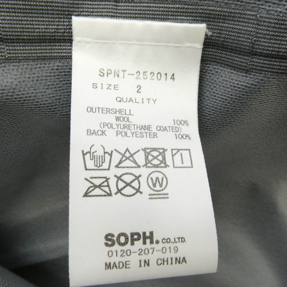 SOPHNET. ソフネット 25AW SPNT-252014 3LAYER WOOL MOUNTAIN JACKET トリプルレイヤー ウール ダブルジップ マウンテンジャケット ブラック系 2【新古品】【未使用】【中古】