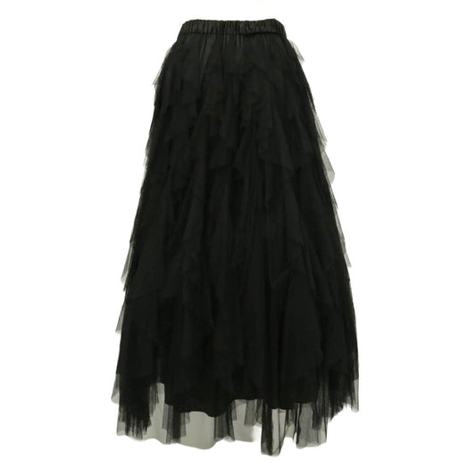 LOULOU WILLOUGHBY チュチュ チュール ロング スカート ブラック ブラック系 2【美品】【中古】