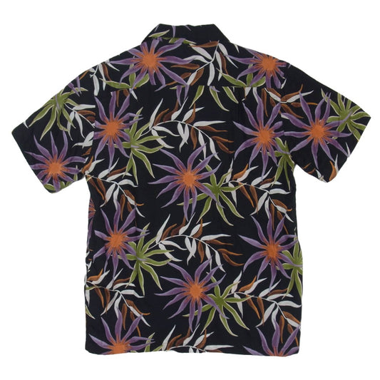 WACKO MARIA ワコマリア 16SS 16SS-WMS-HI02 PRINTED FLOWER S/S HAWAIAN SHIRTS フラワー柄 ハワイアン オープンカラーシャツ 開襟 半袖 シャツ ブラック系 S【中古】