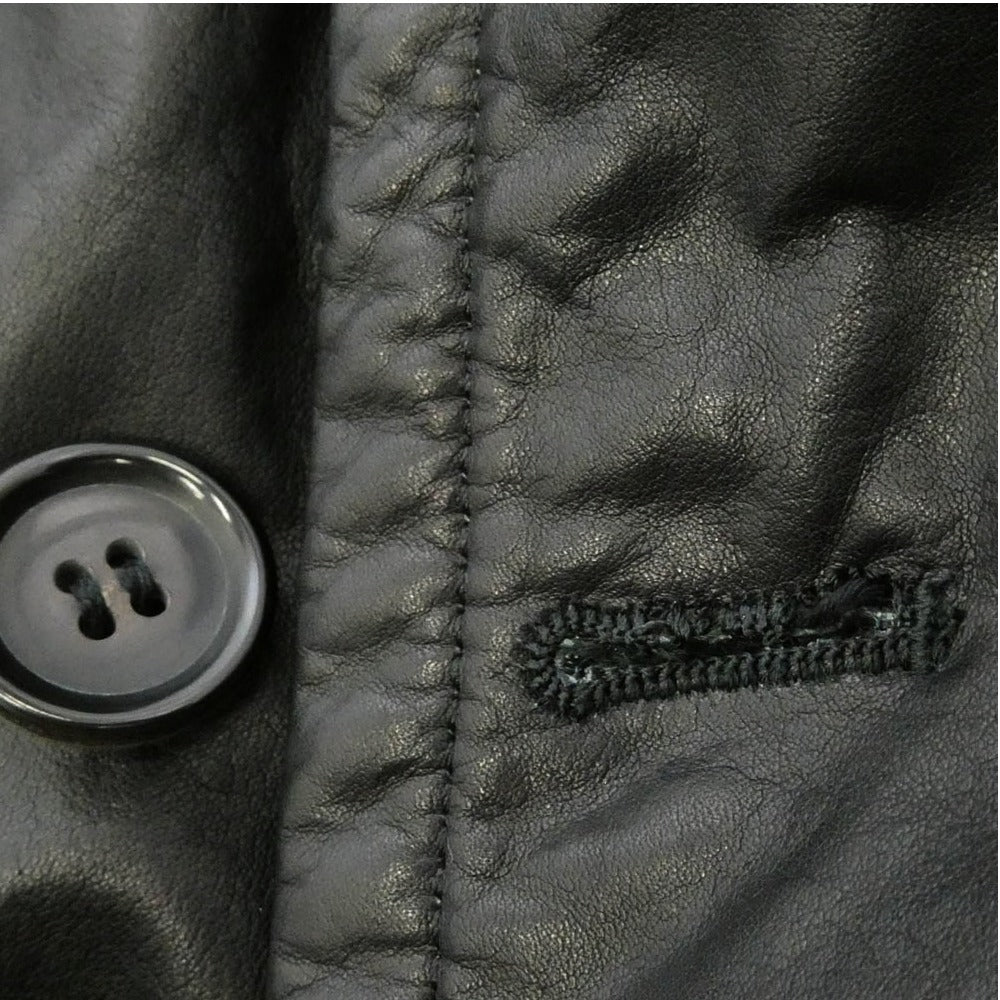 JUNYA WATANABE COMME des GARCONS MAN ジュンヤワタナベコムデギャルソンマン 07AW AD2007 WT-C023 裏地カモ オールレザー ベルテッドトレンチコート ブラック系 SS【中古】