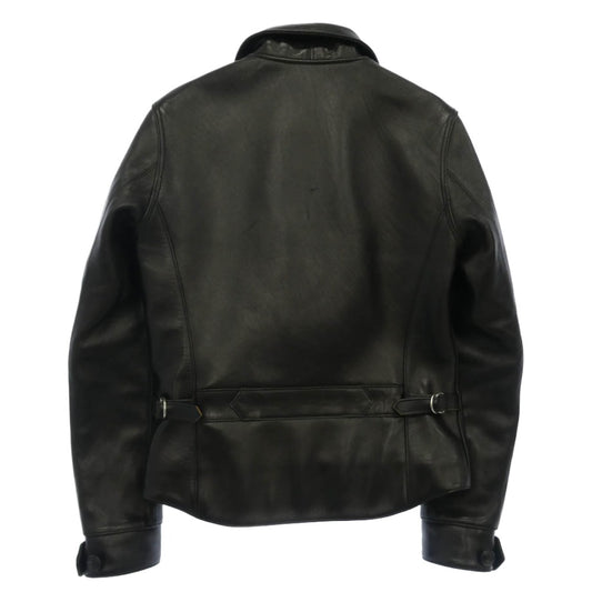 FINE CREEK LEATHERS ファインクリークレザー Nowk ノーク フルベジタブルタンニン鞣し レザー ダブルライダース ジャケット ブラック系 36【極上美品】【中古】