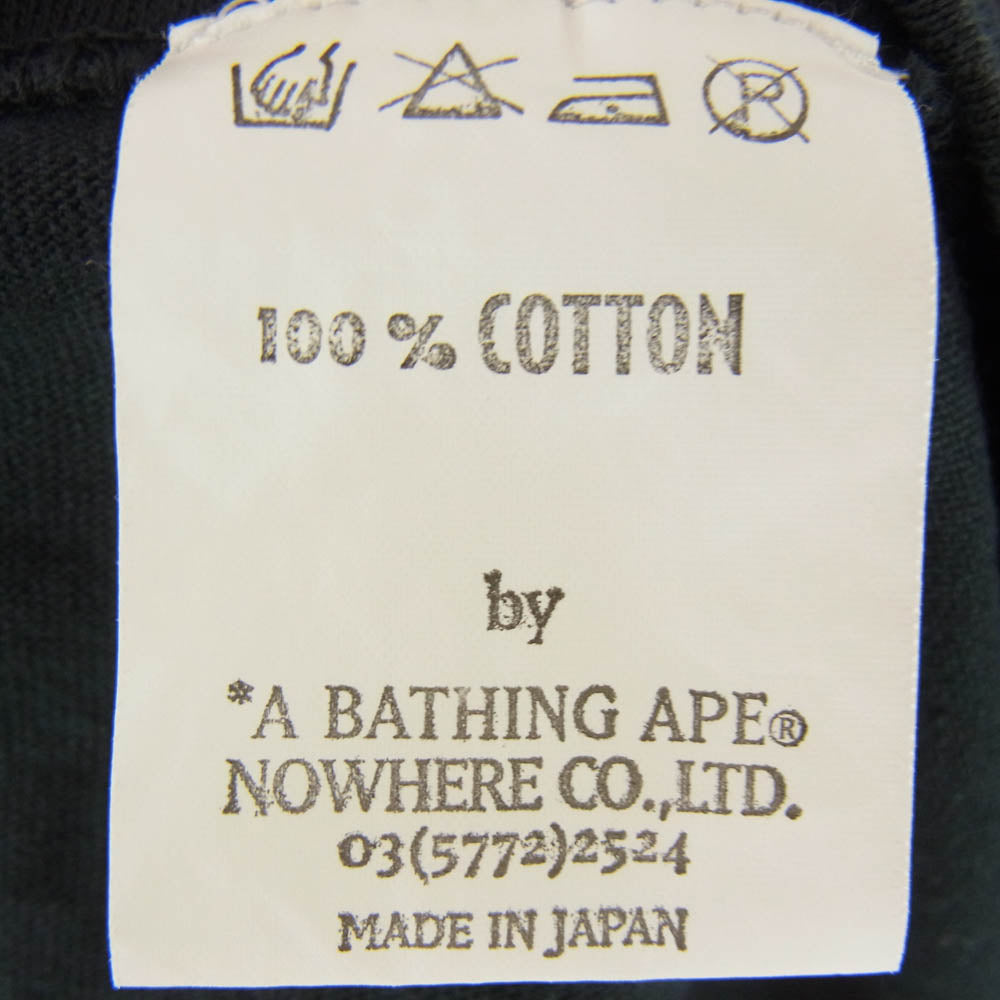 A BATHING APE アベイシングエイプ 90s BEETHOVEN ベートーベン グラデーション 半袖 Tシャツ カットソー グレー系 XL【中古】