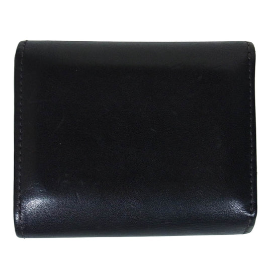 WILDSWANS ワイルドスワンズ ENO イーノ サドルプルアップ レザー 三つ折り コンパクト ウォレット 財布 ブラック系【中古】