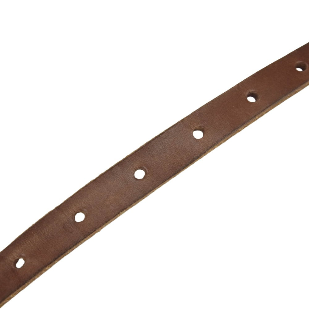 POLO RALPH LAUREN ポロ・ラルフローレン スタッズ レザー ベルト ブラウン系【中古】