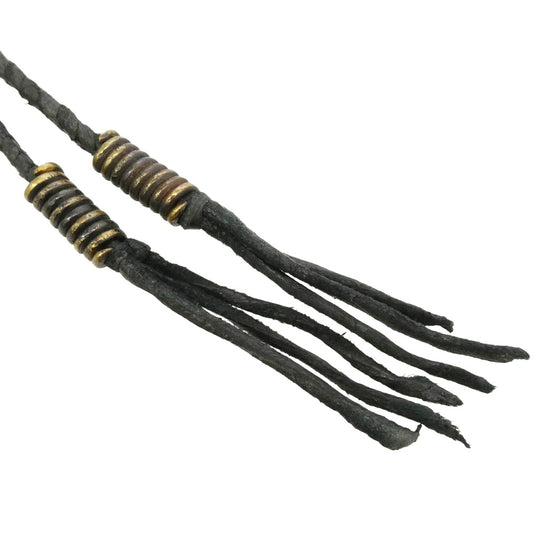 ジュンウエゾノ LEATHER CORD レザー コード ネックレス ブラック系【中古】