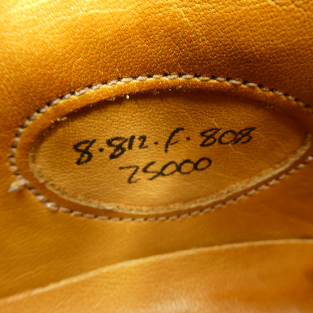EDWARD GREEN エドワードグリーン M.BARDELLI別注 808 スエード CHELSEA チェルシー ストレートチップ シューズ ダークブラウン系 8【中古】