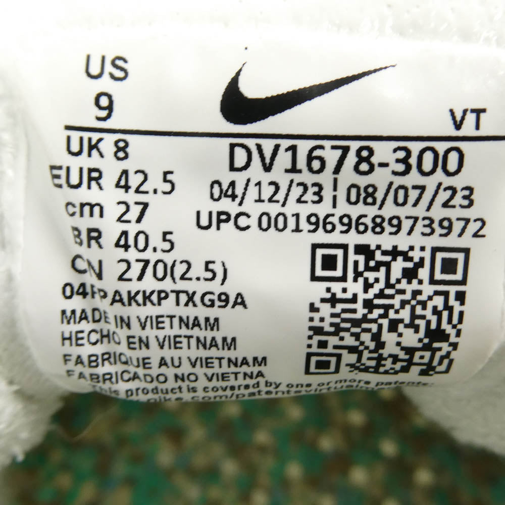 NIKE ナイキ DV1678-300 Air Vapormax 2023 エアヴェイパーマックス Flyknit Honeydew Sea Glass フライニット ハニーデュー シーグラス スニーカー シューズ ライトグリーン系 27cm【中古】