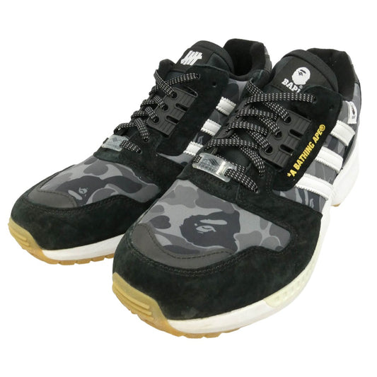 adidas アディダス A BATHING APE アベイシングエイプ UNDEFEATED アンディフィーテッド FY8852 × A BATHING APE × UNDEFEATED ZX8000 アベイシングエイプ アンディフィーテッド ZX8000 スニーカー ブラック系 27cm【中古】