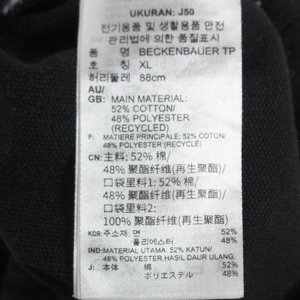 adidas アディダス H09115 BECKENBAUER TRACK PANTS クラシックス ベッケンバウアー トラック パンツ ブラック系 XL【中古】