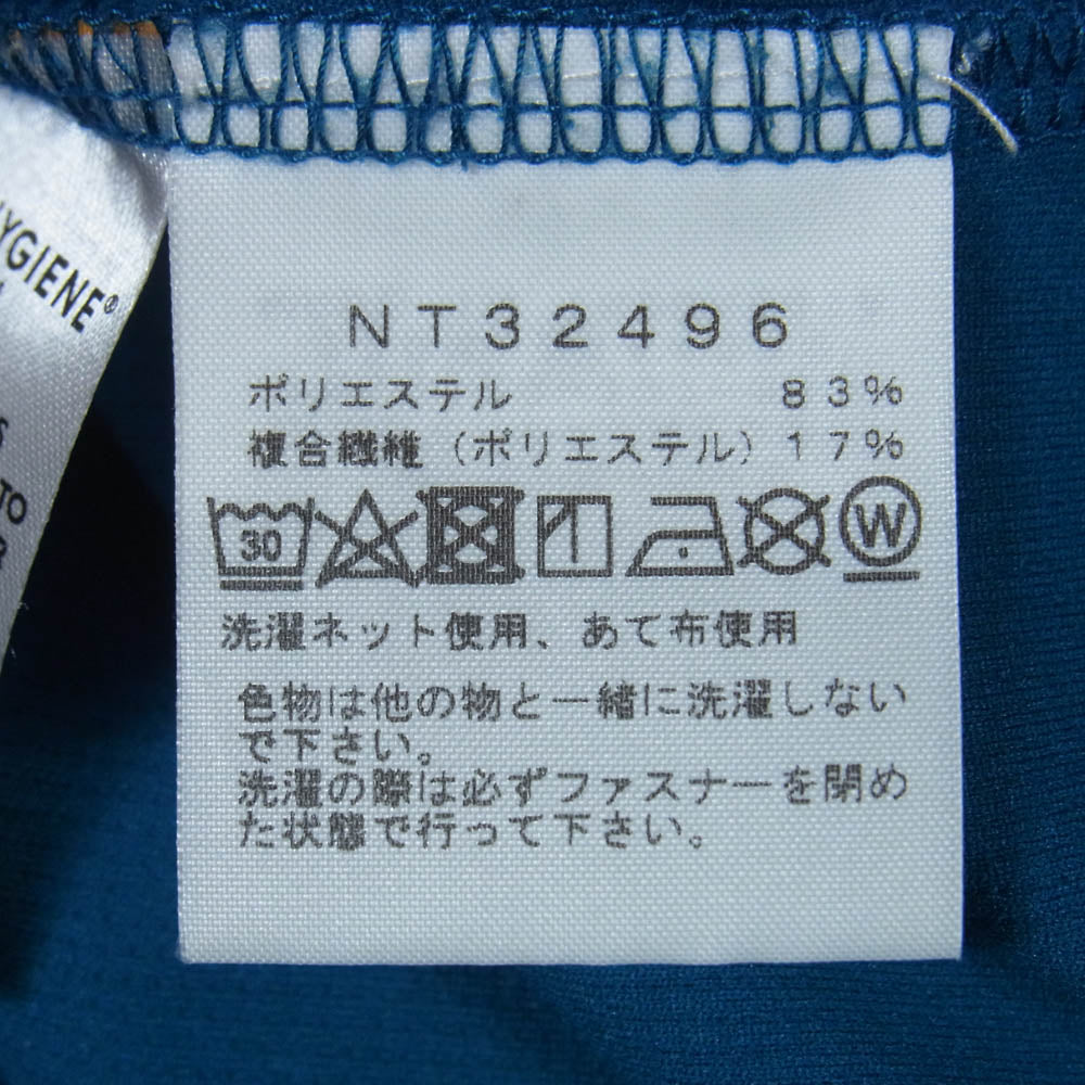 THE NORTH FACE ノースフェイス NT32496 Motion Crew モーション クルー Tシャツ 長袖カットソー 青緑系 L【中古】