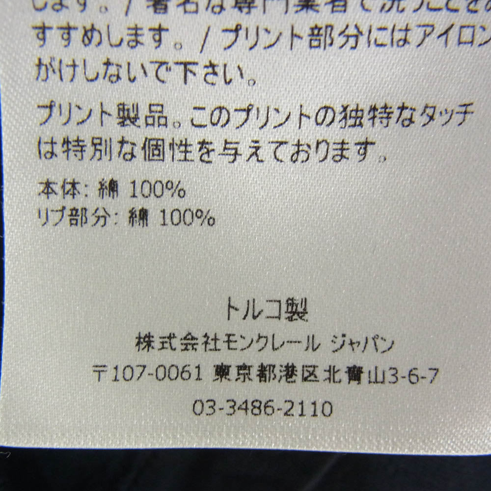 MONCLER モンクレール H10918D00009 8390T モンクレールジャパンタグ LS T-SHIRT ワッペン付 ロゴプリント 長袖 Tシャツ カットソー ネイビー系 L【中古】