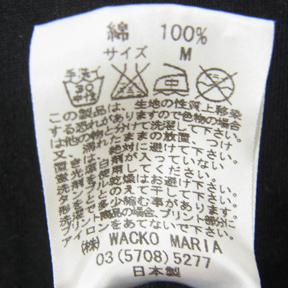WACKO MARIA ワコマリア HIGH プリント 丸首 クルーネック 半袖 Tシャツ ブラック系 M【中古】