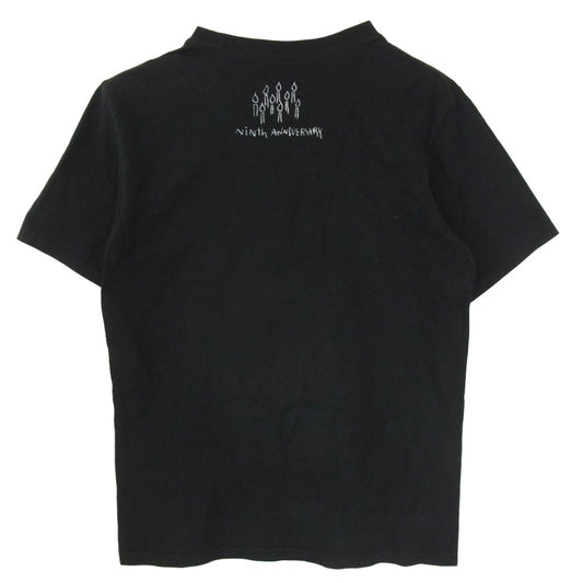 NUMBER(N)INE ナンバーナイン 宮下貴裕期 9th Anniversary 9周年 スマイルプリント Tシャツ 半袖カットソー ブラック系 3【中古】