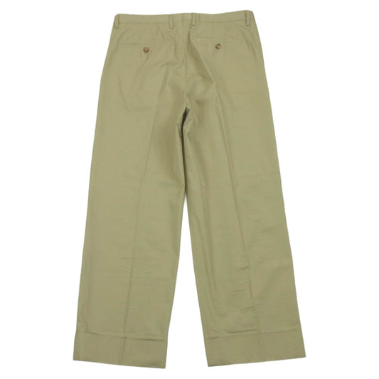 MAISON MARGIELA メゾンマルジェラ 17SS S50KA0369 四つタグ 14ライン 裾タブル コットン トラウザー パンツ ベージュ系 48【中古】