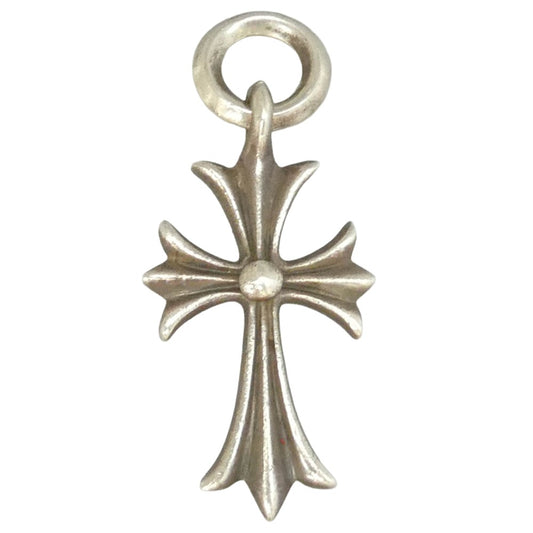 CHROME HEARTS クロムハーツ(原本無) TINY CH CROSS タイニーCHクロス チャーム ペンダントトップ シルバー系【中古】