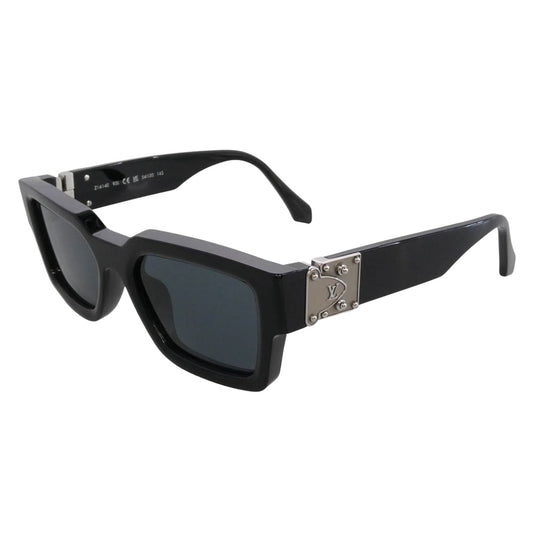 LOUIS VUITTON ルイ・ヴィトン 21SS Z1414E LV match side logo square sunglasses イタリア製 LVマッチ サイド ロゴ スクエア サングラス アイウェア ブラック系 54□20 145【中古】