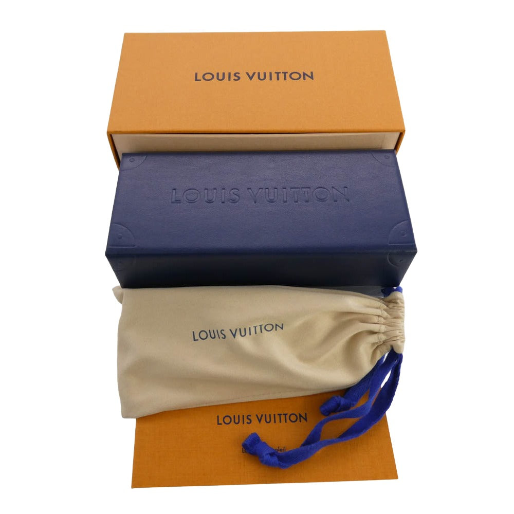LOUIS VUITTON ルイ・ヴィトン 21SS Z1414E LV match side logo square sunglasses イタリア製 LVマッチ サイド ロゴ スクエア サングラス アイウェア ブラック系 54□20 145【中古】