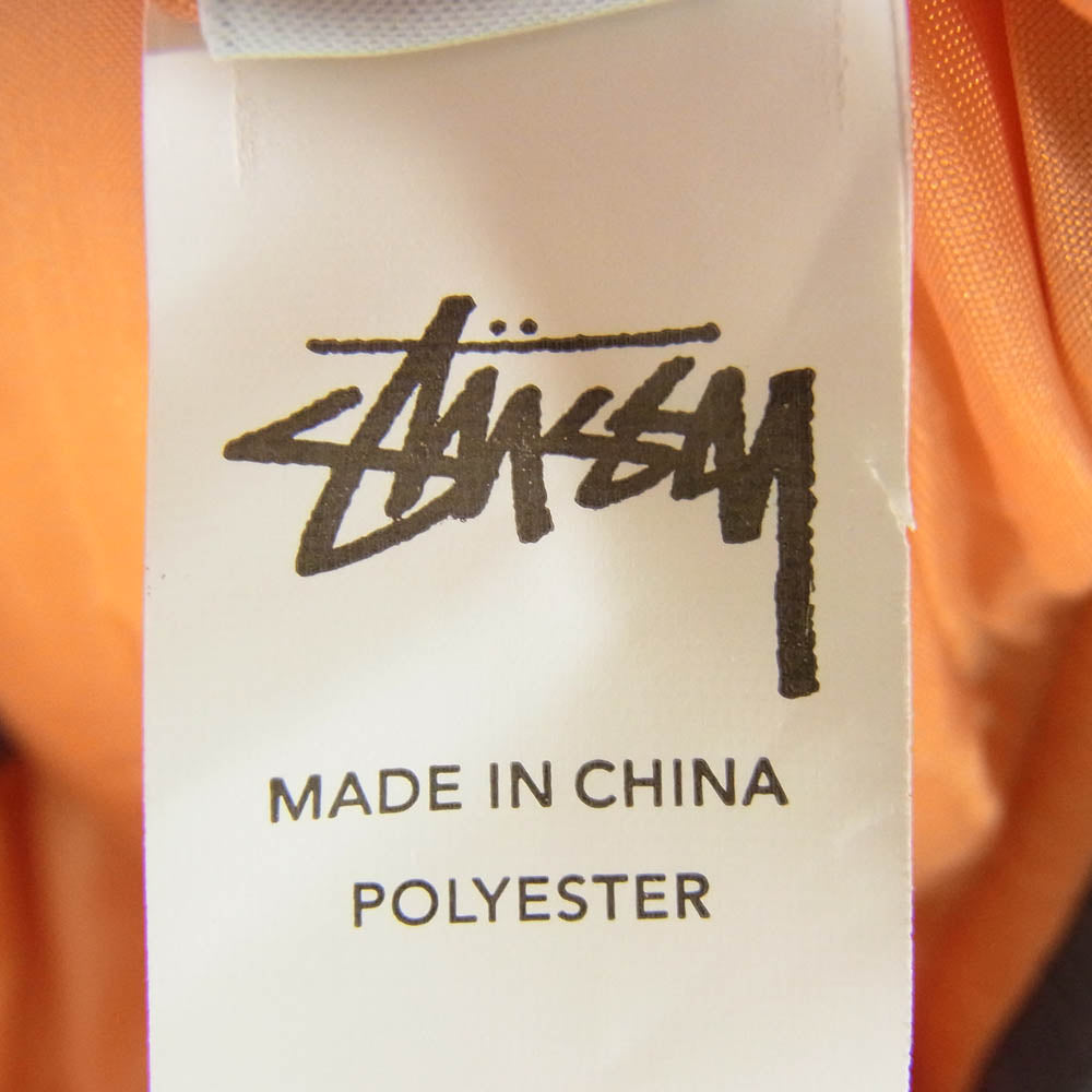 STUSSY ステューシー USED加工 ジップアップ MA-1 エムエーワン フライト ジャケット グレー系 L【極上美品】【中古】