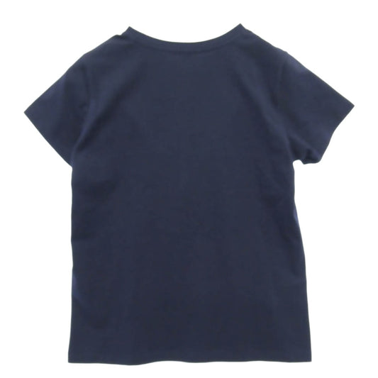 A.P.C. アーペーセー F26842 RUE MADAME PARIS ロゴ刺繍 リュ マダム パリ Tシャツ 半袖カットソー ネイビー系 XS【中古】