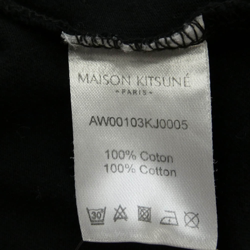 MAISON KITSUNE メゾンキツネ AW00103KJ0005 FOX HEAD PATCH CLASSIC フォックス ヘッド パッチ クラシック Tシャツ 半袖カットソー ブラック系 XS【中古】