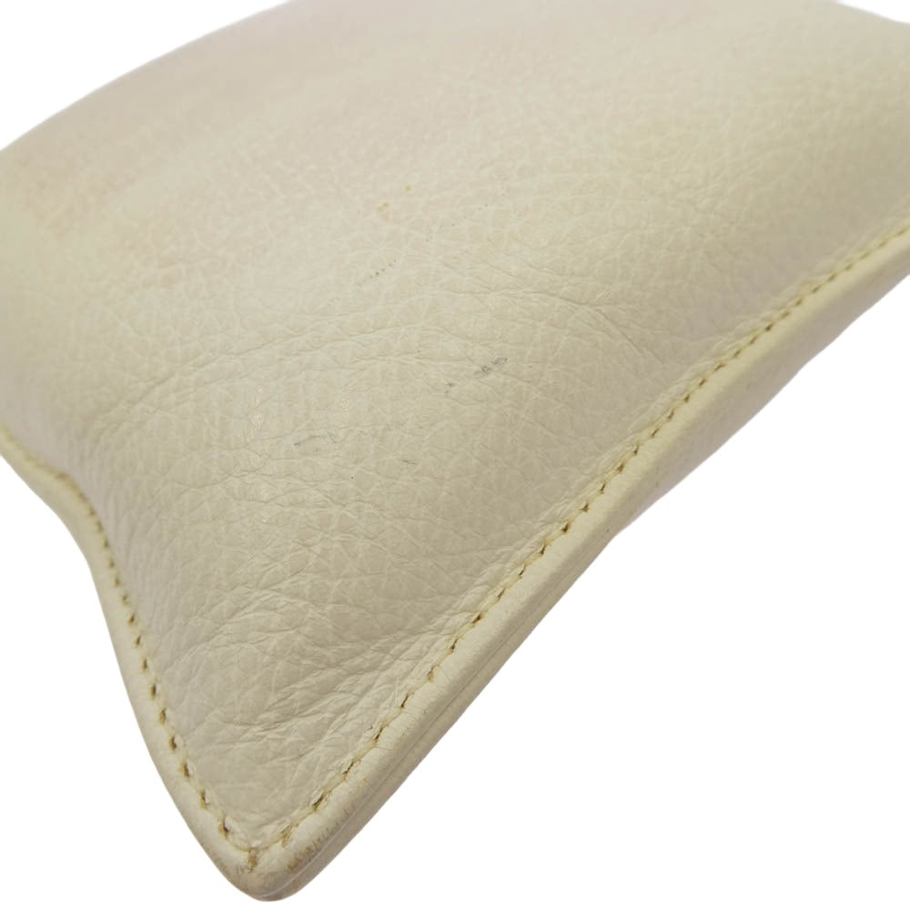 CHROME HEARTS クロムハーツ(原本無) PAPER WEIGHT LEATHER PILLOW CHクロスパッチ ペーパーウェイト レザーピロー クッションタイプ 文鎮 ホワイト系【中古】