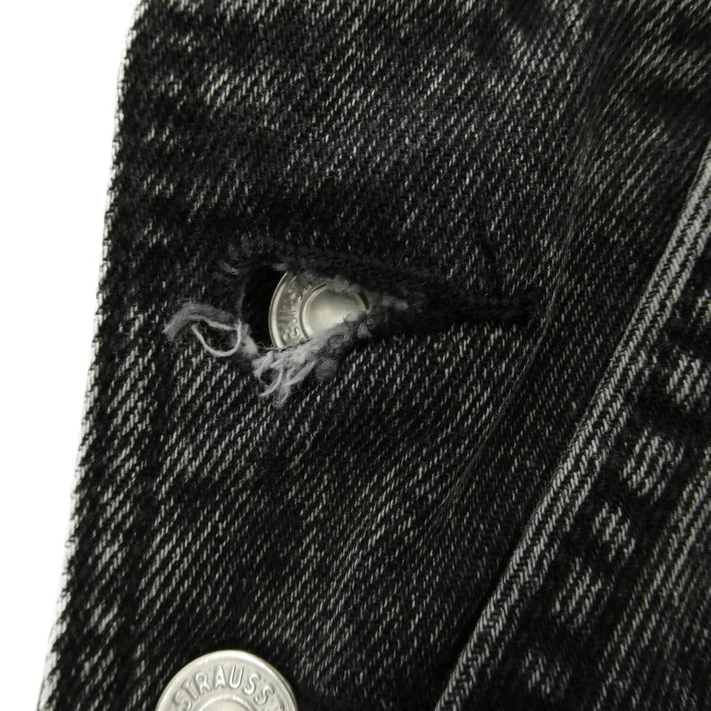 Levi's リーバイス 79107-0023 ユーズド加工 ブラックデニム オーバーオール ブラック系 S【美品】【中古】