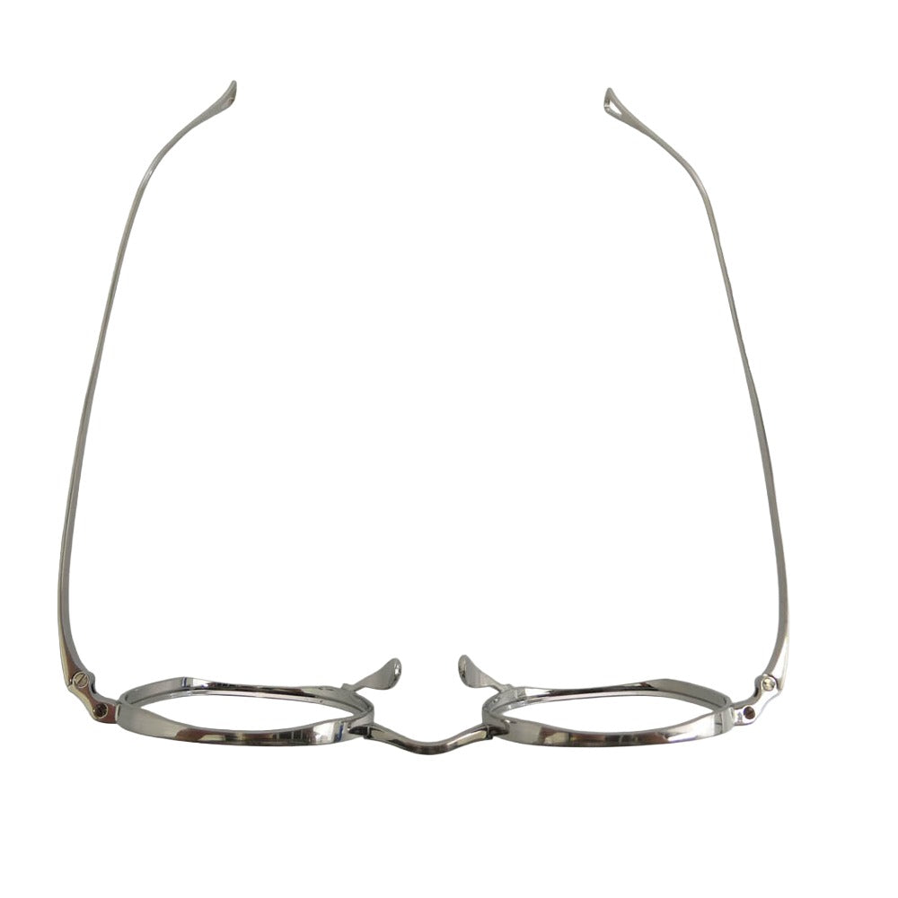 カメマンネン KMN-115 ヘキサゴンシェイプ 眼鏡 メガネ アイウェア シルバー系 44□21-145【美品】【中古】