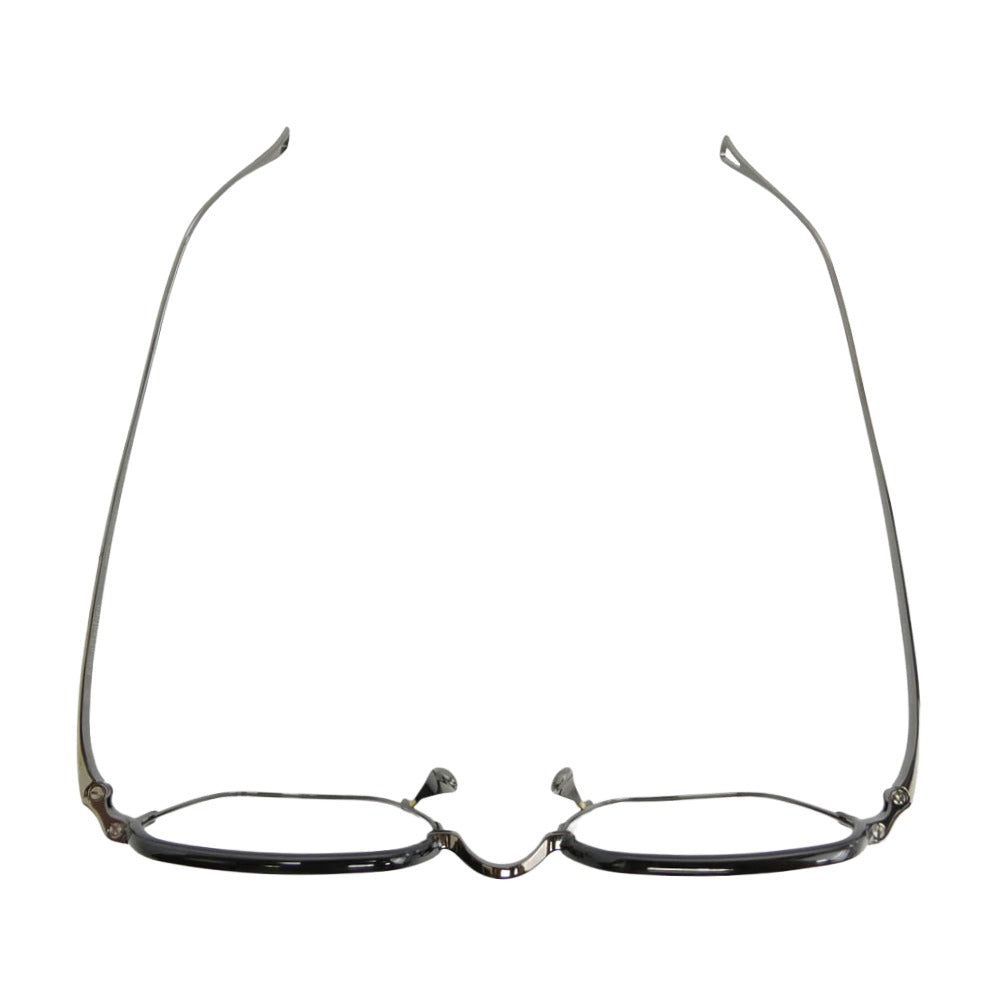 カメマンネン KMN-9921 ヘキサゴンシェイプ 眼鏡 メガネ アイウェア メタリックブラック系 49□21-145【極上美品】【中古】