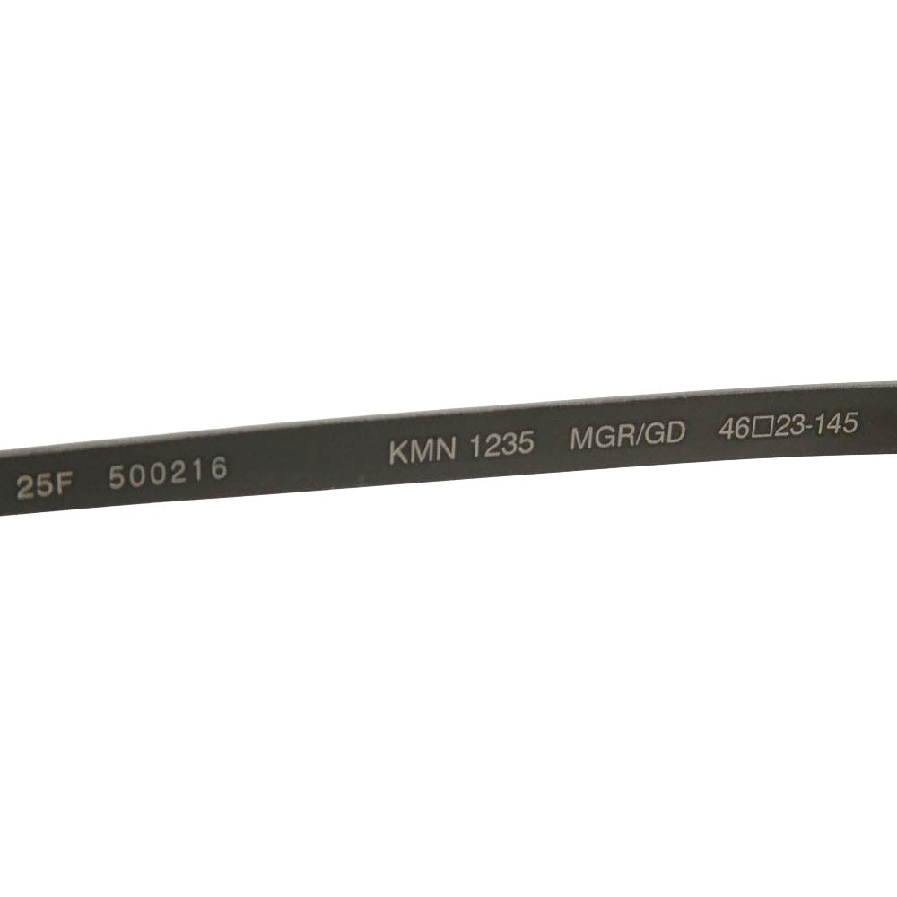 カメマンネン KMN-1235 眼鏡 メガネ アイウェア ブラック系 ゴールド系 46□23-145【極上美品】【中古】