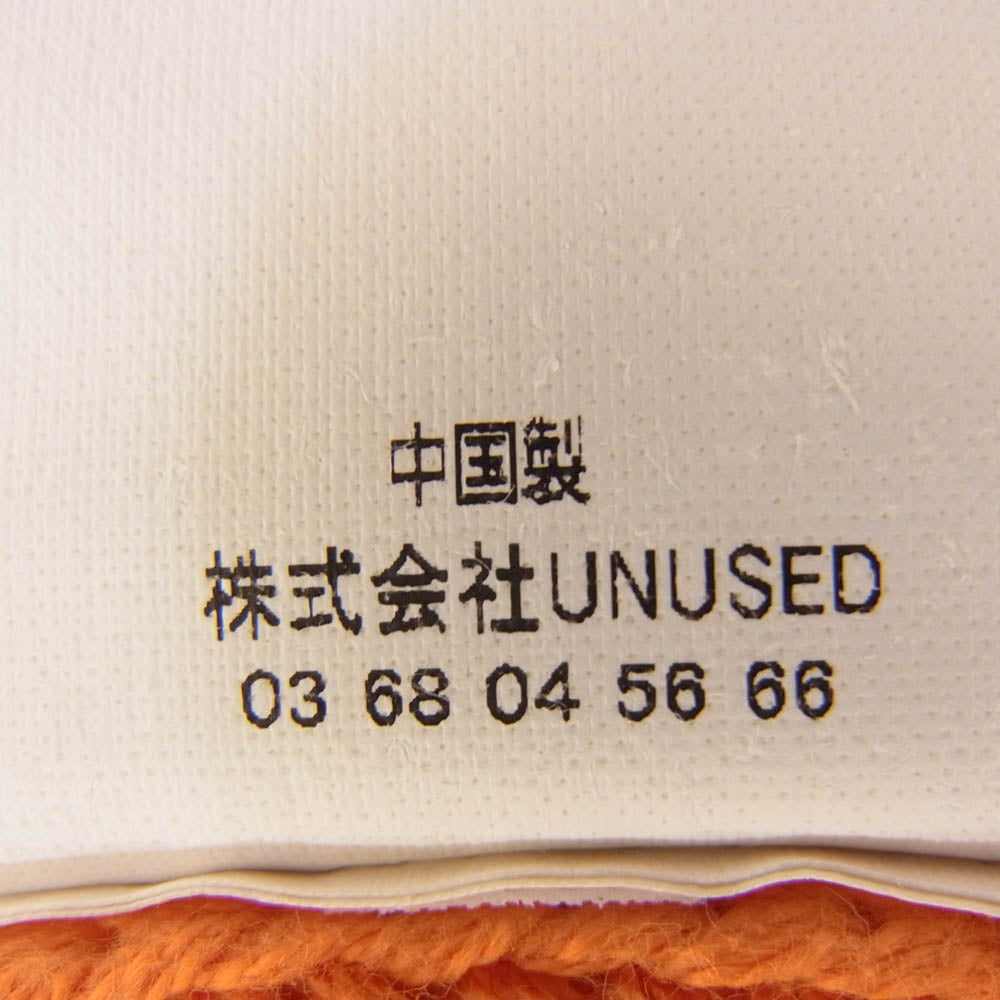 UNUSED アンユーズド US1606 3G pullover knit サイド ポケット クルーネック 丸首 ニット セーター オレンジ系 2【中古】