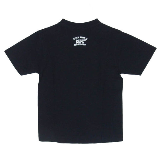 A BATHING APE アベイシングエイプ カッレジロゴ マイロ プリント 半袖 Tシャツ カットソー ブラック系 XS【中古】