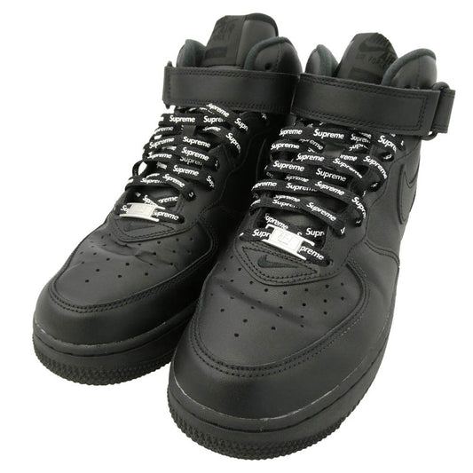 Supreme シュプリーム NIKE ナイキ 24AW FZ8784-001 × Nike Air Force 1 Mid Black ナイキ エアフォース ミッド ブラック スニーカー ブラック系 26cm【中古】
