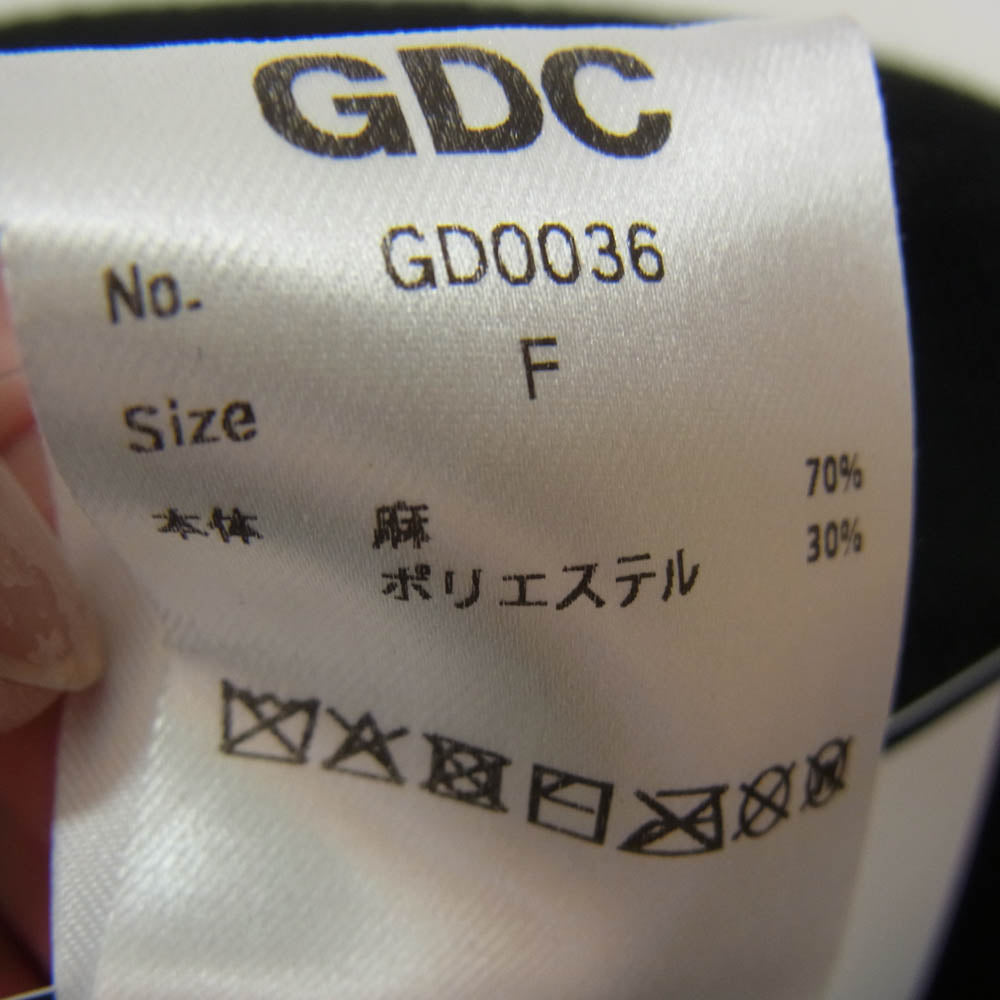 GDC ジーディーシー CA4LA カシラ GD0036 × CA4LA linen beret リネン ベレー帽 ブラック系 F【中古】
