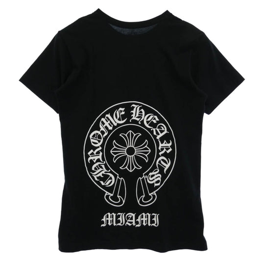 CHROME HEARTS クロムハーツ(原本無) Miami Horseshoe Tee マイアミ限定 ホースシュー ポケット Tシャツ 半袖 カットソー ブラック系 M【中古】