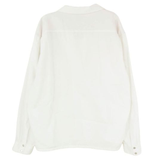 TENDERLOIN テンダーロイン T-WESTERN オープンカラー ウエスタン ピケ 長袖 ワーク シャツ ホワイト系 XL【中古】