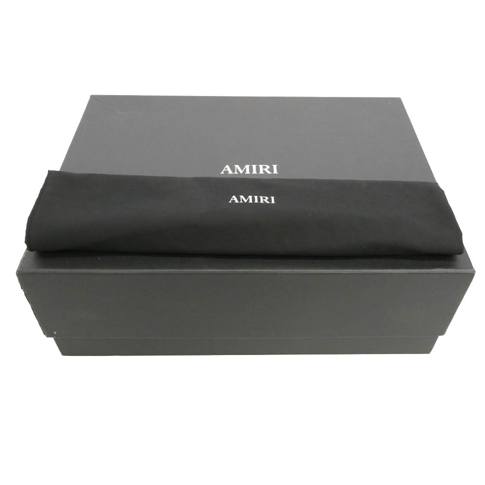 AMIRI アミリ AMFOSR1097-087 MA-1 SNEAKERS ハウス ロゴ ダブルシューレース スニーカー ホワイト系 ブラック系 42【中古】
