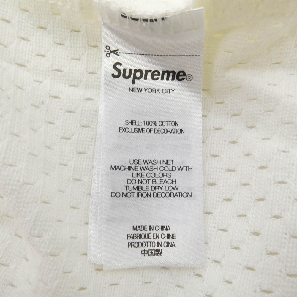 Supreme シュプリーム HYSTERIC GLAMOUR ヒステリックグラマー 24AW x HYSTERIC GLAMOUR Mesh L/S Top ヒステリックグラマー メッシュ ロングスリーブ トップ 長袖 Tシャツ カットソー オフホワイト系 ブルー系 M【中古】