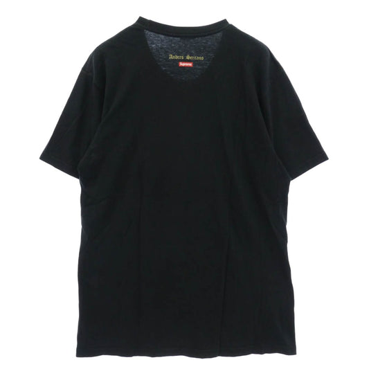 Supreme シュプリーム 17AW × Andres Serrano アンドレスセラーノ Piss Christ Tee キリスト プリント Tシャツ 半袖 カットソー ブラック系 M【中古】