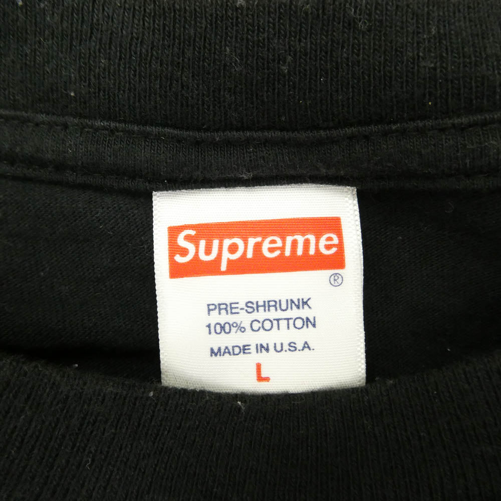 Supreme シュプリーム 21SS Spiral Tee スパイラル ロゴプリント Tシャツ 半袖 カットソー ブラック系 L【中古】