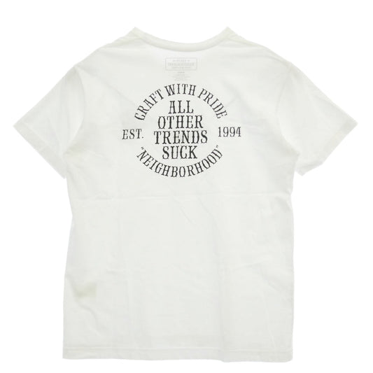 NEIGHBORHOOD ネイバーフッド ALL OTHER TRENDS SUCK 半袖 Tシャツ カットソー オフホワイト系 M【中古】
