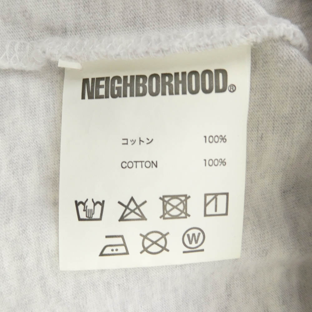 NEIGHBORHOOD ネイバーフッド ワンポイント バックロゴ 半袖 Tシャツ カットソー グレー系 M【中古】