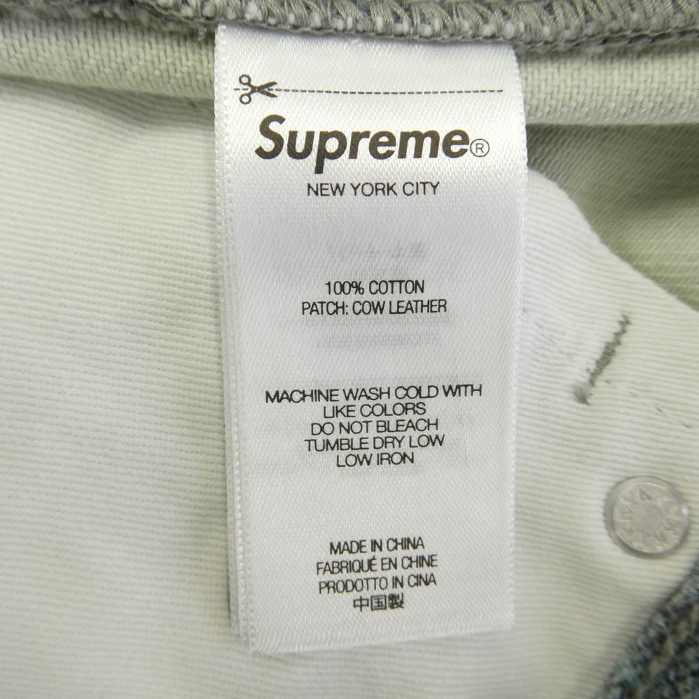 Supreme シュプリーム 24AW HJR Trompe L'oeil Loose Fit Jean ダメージプリント トロンプルイユ ルーズフィット ジーンズ デニム パンツ ライトブルー系 マルチカラー系 W30【中古】