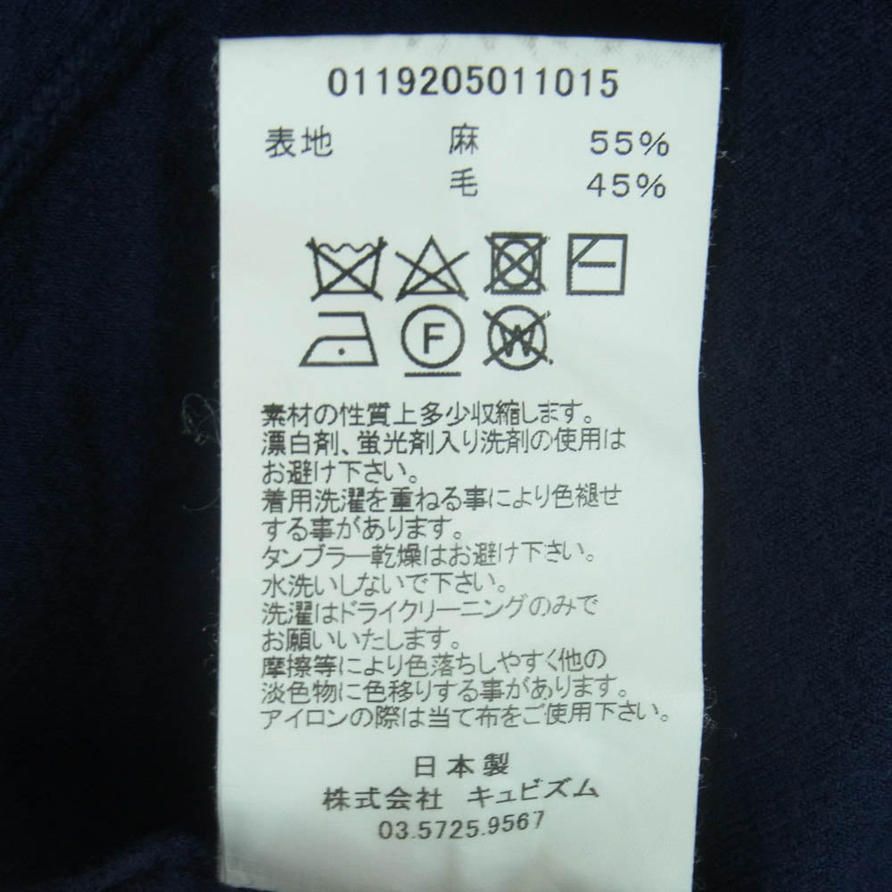 VISVIM ビズビム 19AW 0119205011015 DUGOUT SHIRT L/S ウールリネン ドッグアウト 長袖 シャツ ダークネイビー系 1【中古】