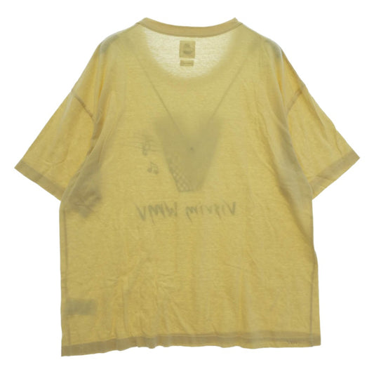 VISVIM ビズビム 25SS 0325105010003 WMV JUMBO TEE S/S DMGD W ジャンボ プリント 半袖 Tシャツ イエロー系【中古】