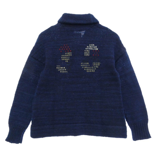 VISVIM ビズビム 19AW 0119205012001 COWICHAN HAND-KNIT (N.D.) カウチン ハンドニット 長袖 ウール カーディガン ブルー系 1【中古】