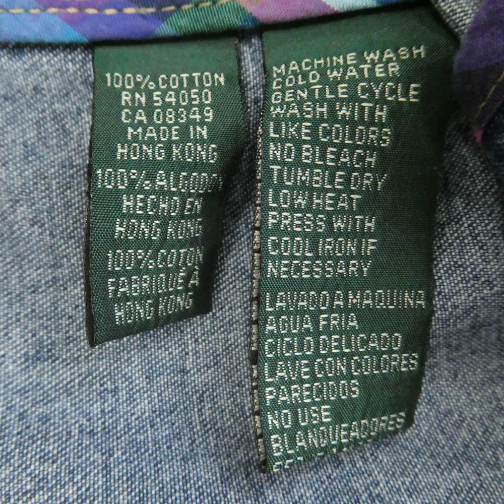 RALPH LAUREN ラルフローレン 80s Vintage ヴィンテージ 香港製 デニム ダッフル コート インディゴブルー系 M【中古】