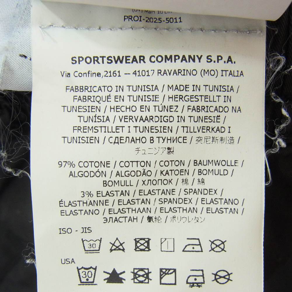 STONE ISLAND ストーンアイランド 25SS K2S153100031 S0010 SUPIMA COTTON TWILL STRETCH TC コットン ツイル カーゴ パンツ ブラック系 33【中古】