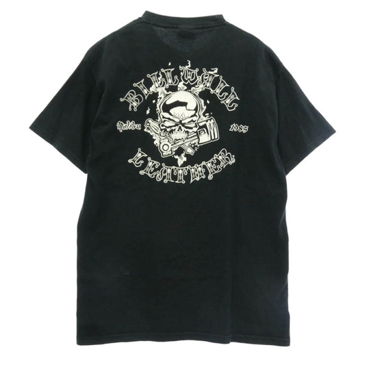 BILL WALL LEATHER ビルウォールレザー SKULL GRAPHIC S/S TEE スカル グラフィック 半袖 Tシャツ カットソー ブラック系 M【中古】